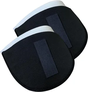 2 Pairs Sponge Shoulder Pads with Hook and Loop Tape 2cm Black White Sponge Pad Shoulder Pad Enhancer Shoulder Pads for Women Men Blazer Suit T-Shirt