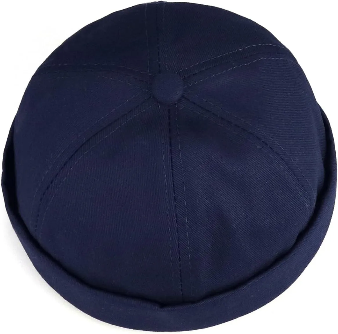 3 Pack Mens Brimless Skullcap Sailor Docker Cap Rolled Cuff Retro Beanie Hat