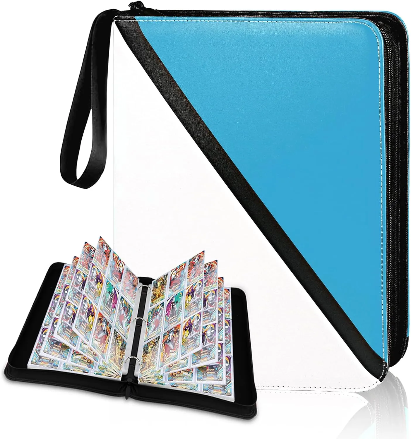 9-Pocket Trading Card Binder, 900 Pockets Card Holder with 50 Removable Sleeves, Premium Card Book for Game & Sports Cards