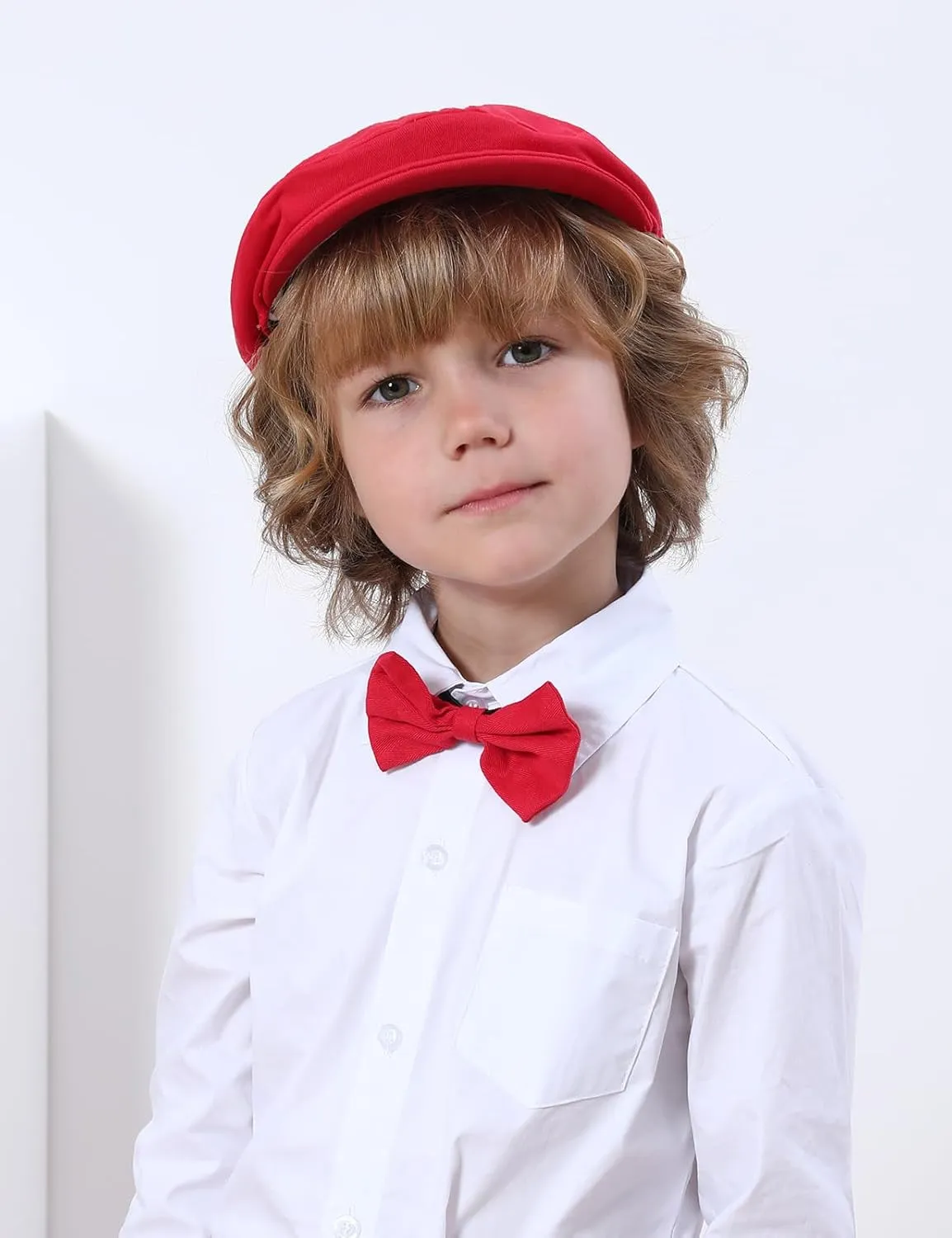A&J DESIGN Baby Boy Driver Cap, Toddler 2pcs Newsboy Cap & Bow Tie 3 Months - 8 Years