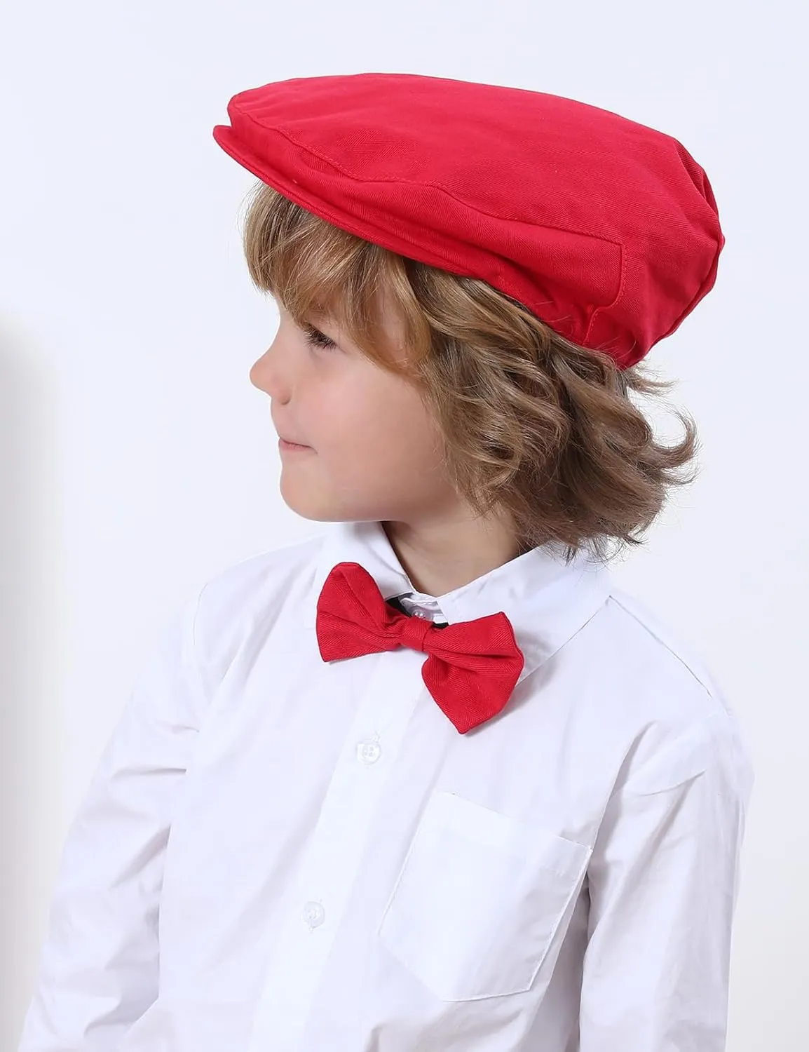 A&J DESIGN Baby Boy Driver Cap, Toddler 2pcs Newsboy Cap & Bow Tie 3 Months - 8 Years