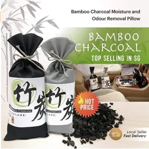 Activated Bamboo Charcoal Air Purifying Bag, Odor and Moisture Absorber, Natural Car Air Freshener, Shoe Deodorizer for Home, Pet, Closet (4bags)