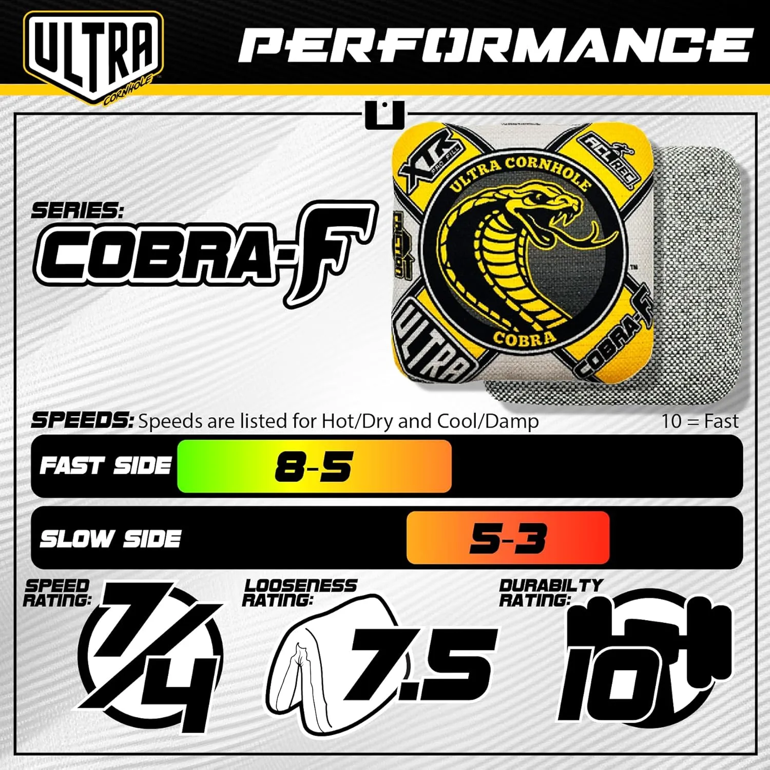 Bags Cobra-F Cornhole Bag Set - ACL Approved