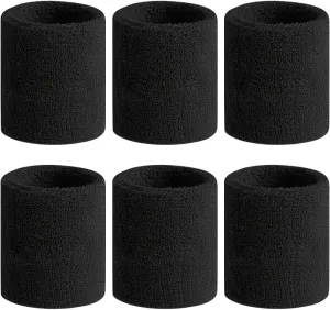 BEACE Sweatbands Sports Wristband for Men & Women - Moisture Wicking Athletic Cotton Terry Cloth Sweatband for Tennis, Basketball, Running, Gym, Working Out