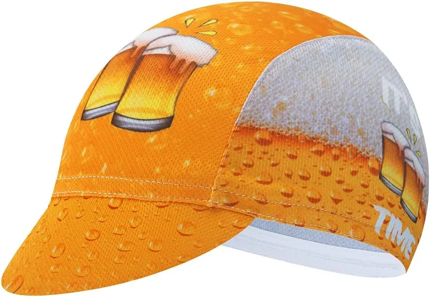 Beer Cycling Cap - Retro Cycling Hat-Under Helmet - Cycling Helmet Liner Breathable&Sweat Uptake