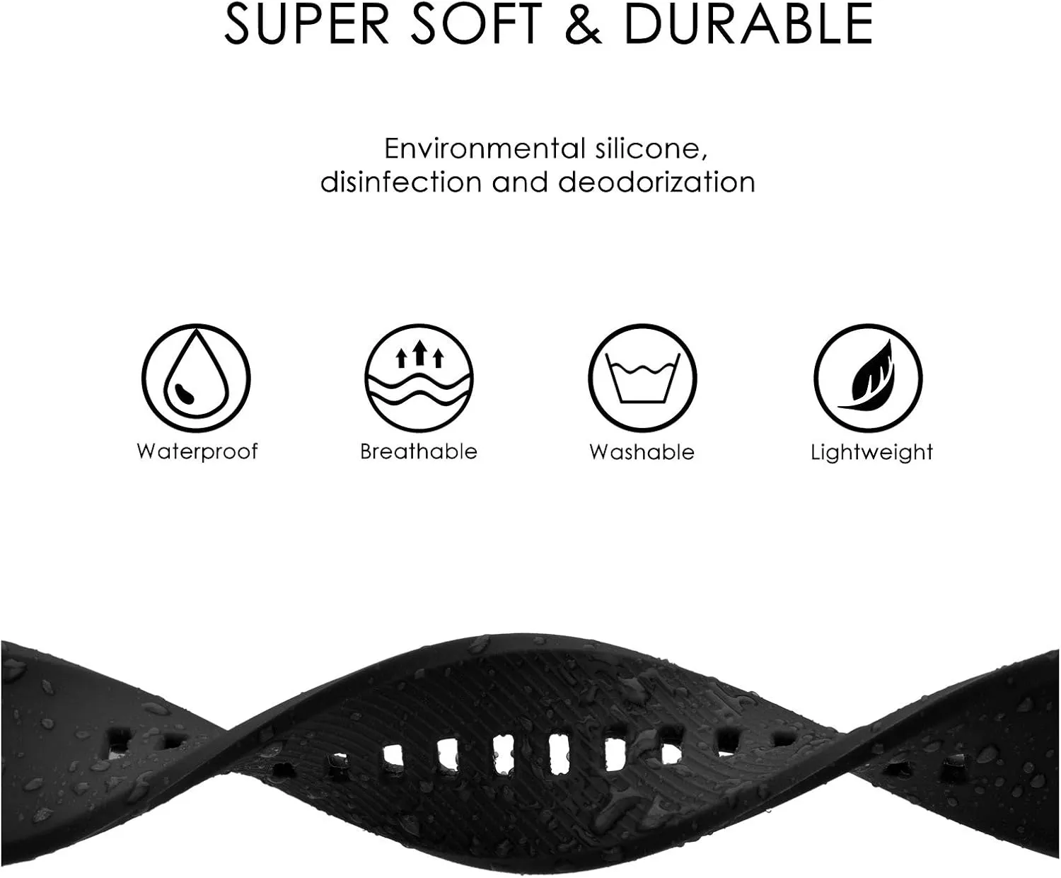 BISONSTRAP Watch Strap 18mm 19mm 20mm 21mm 22mm, Quick Release Silicone Watch Bands for Men Women