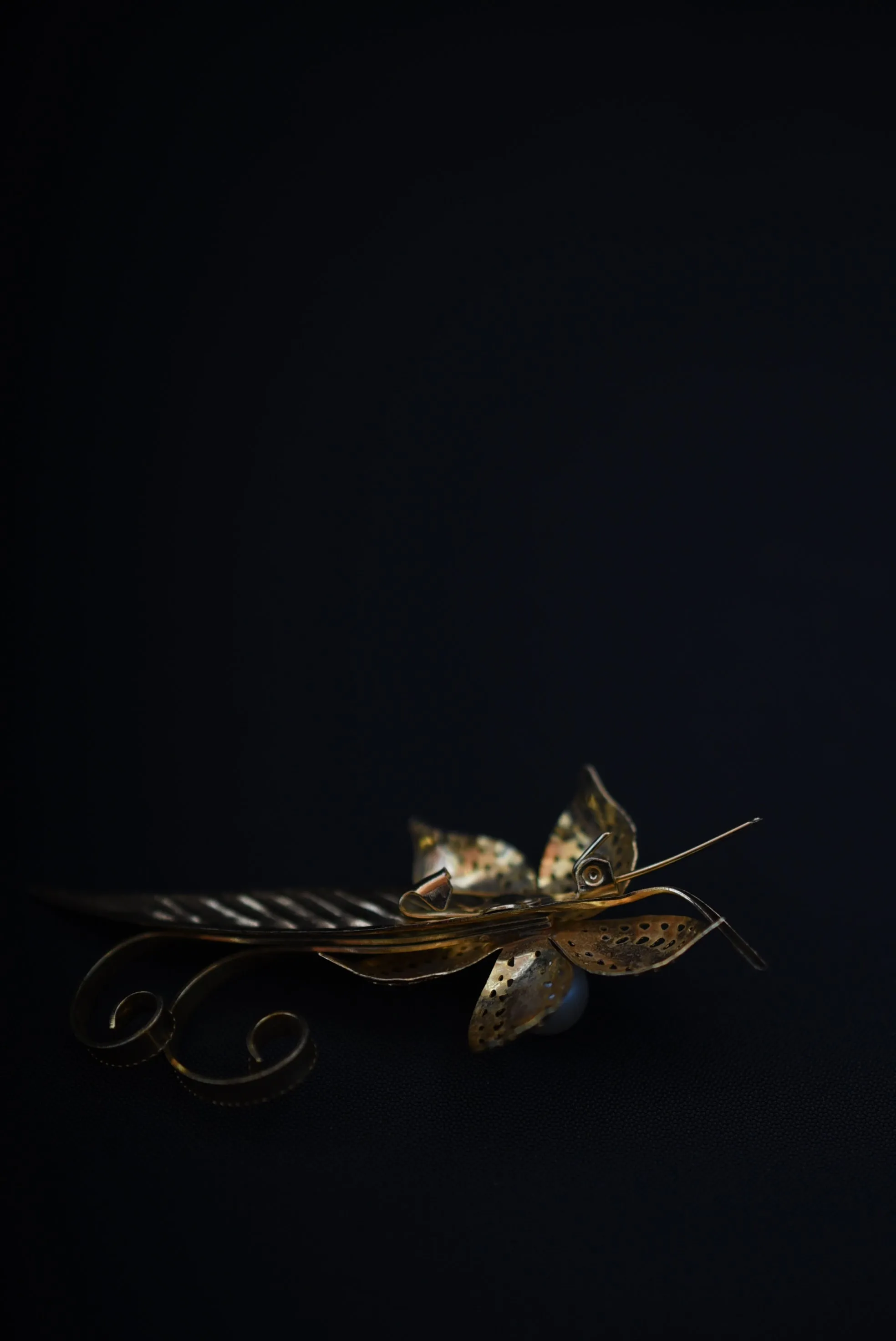 brooch pearl flower France 1960's【Limited item　One-of-a-kind】