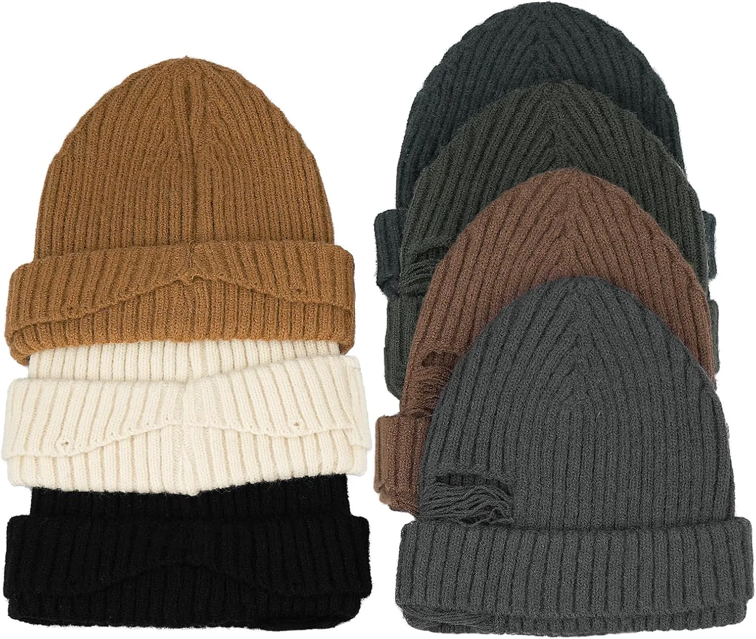CLAPE Winter Beanie Hats for Men Women Cute Plain Stocking Cuffed Cap Warm and Durable Stylish Toboggan Skull Caps
