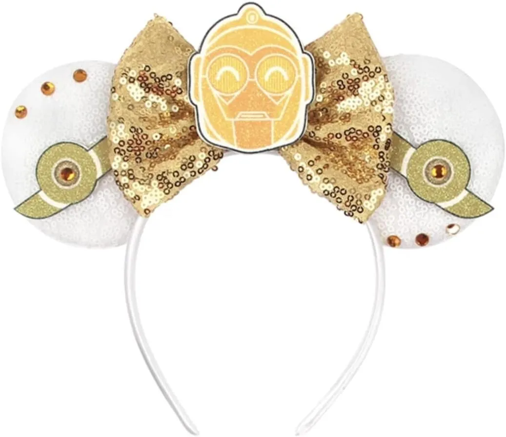 CLGIFT Mickey Ears Darth Vader, Storm Trooper Hairband, Black Minnie Ears