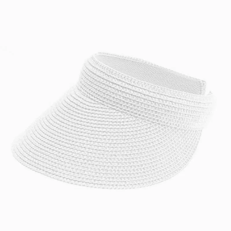 Comfort Band Bright Colors Clip On Straw Sun Visor - Boardwalk Style