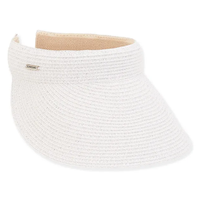 Comfort Slip On Glitzy Straw Sun Visor - Sun 'N' Sand Hats