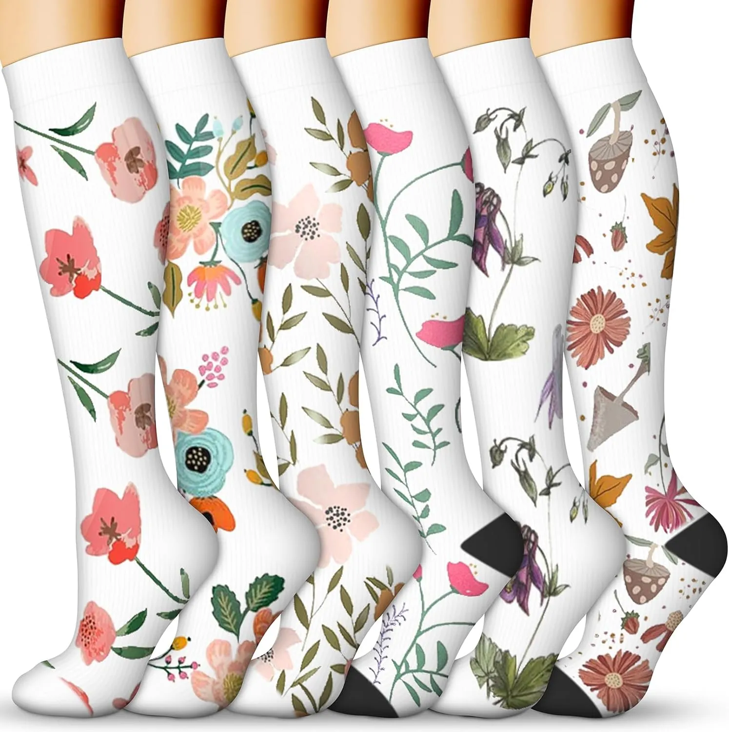 Compression Socks for Women & Men 15-20 mmHg, Best for Medical, Nursing, Running, Athletic, Varicose Veins, Travel