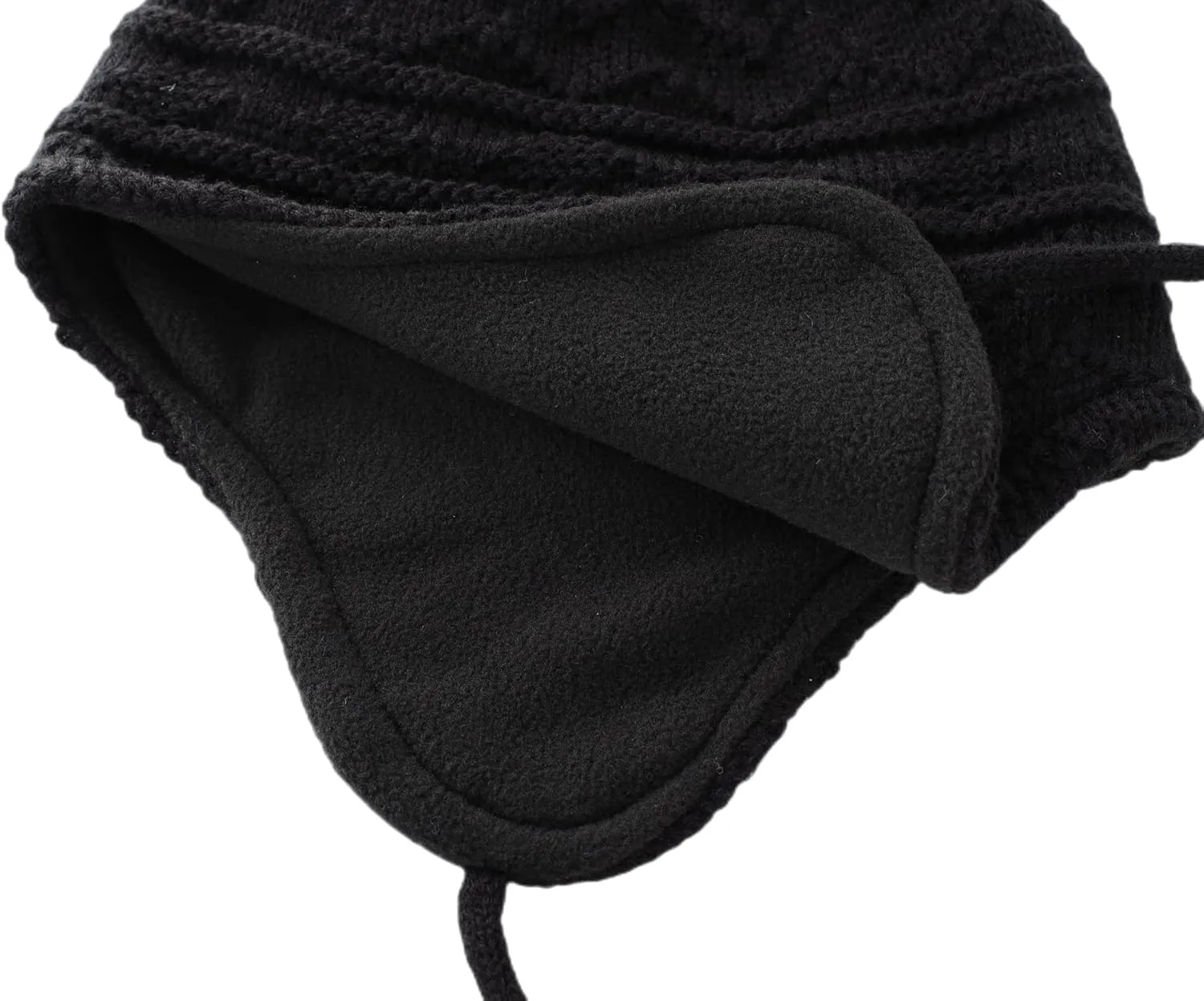 Connectyle Toddler Boys Girls Beanie Hat Fleece Lined Knit Kids Hat with Ear Flaps Warm Winter Hat Acrylic Watch Hat