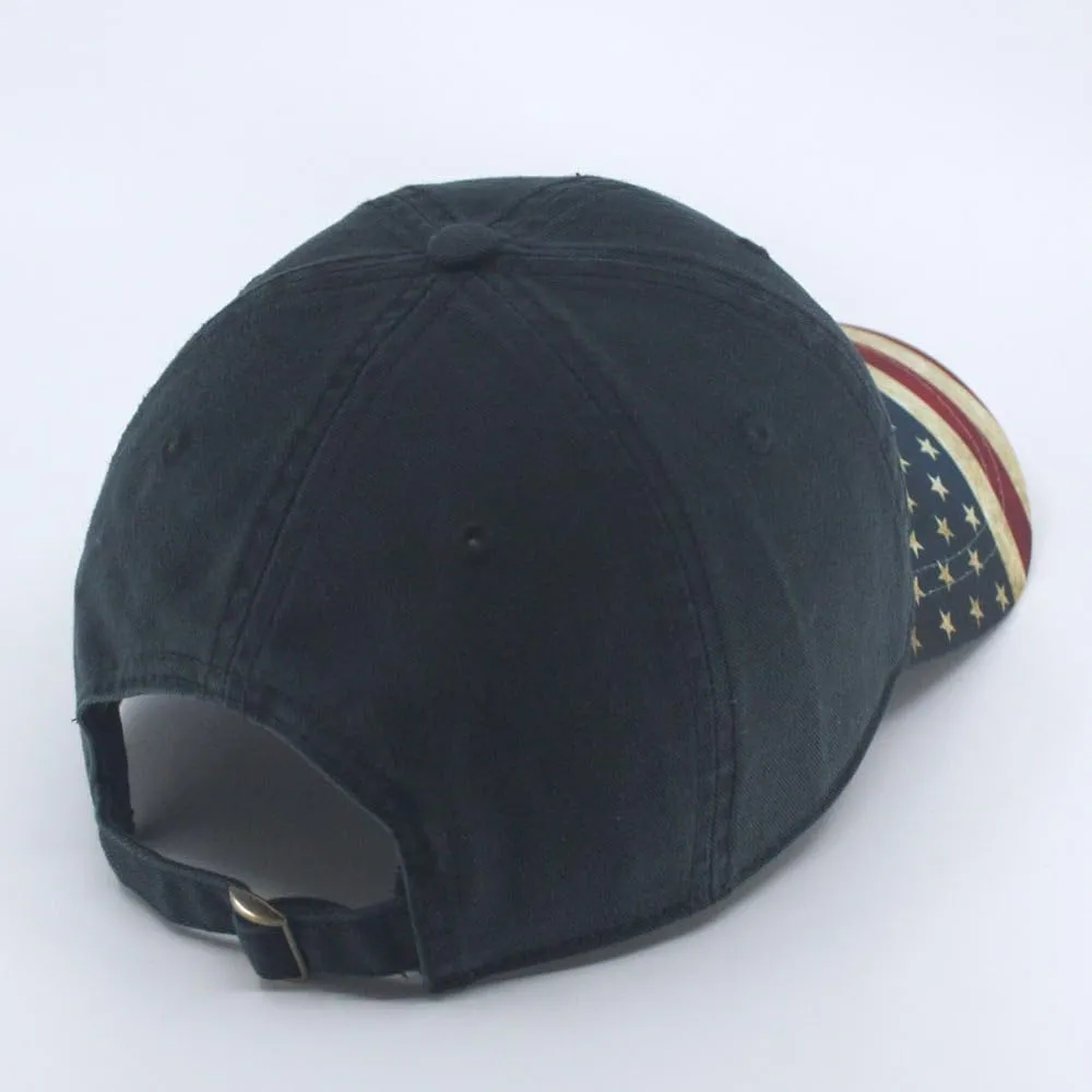 Cotton United States Flag Adjustable Baseball Cap
