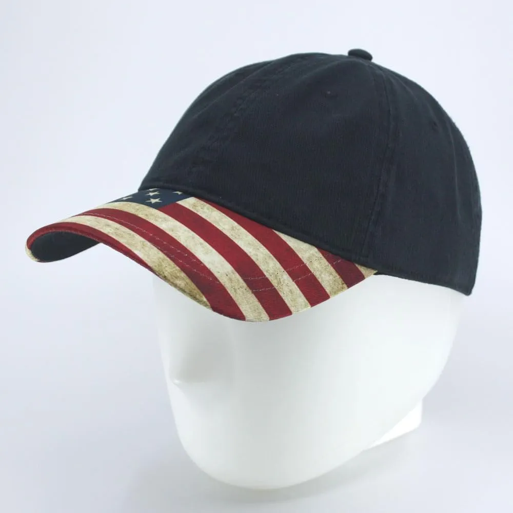 Cotton United States Flag Adjustable Baseball Cap