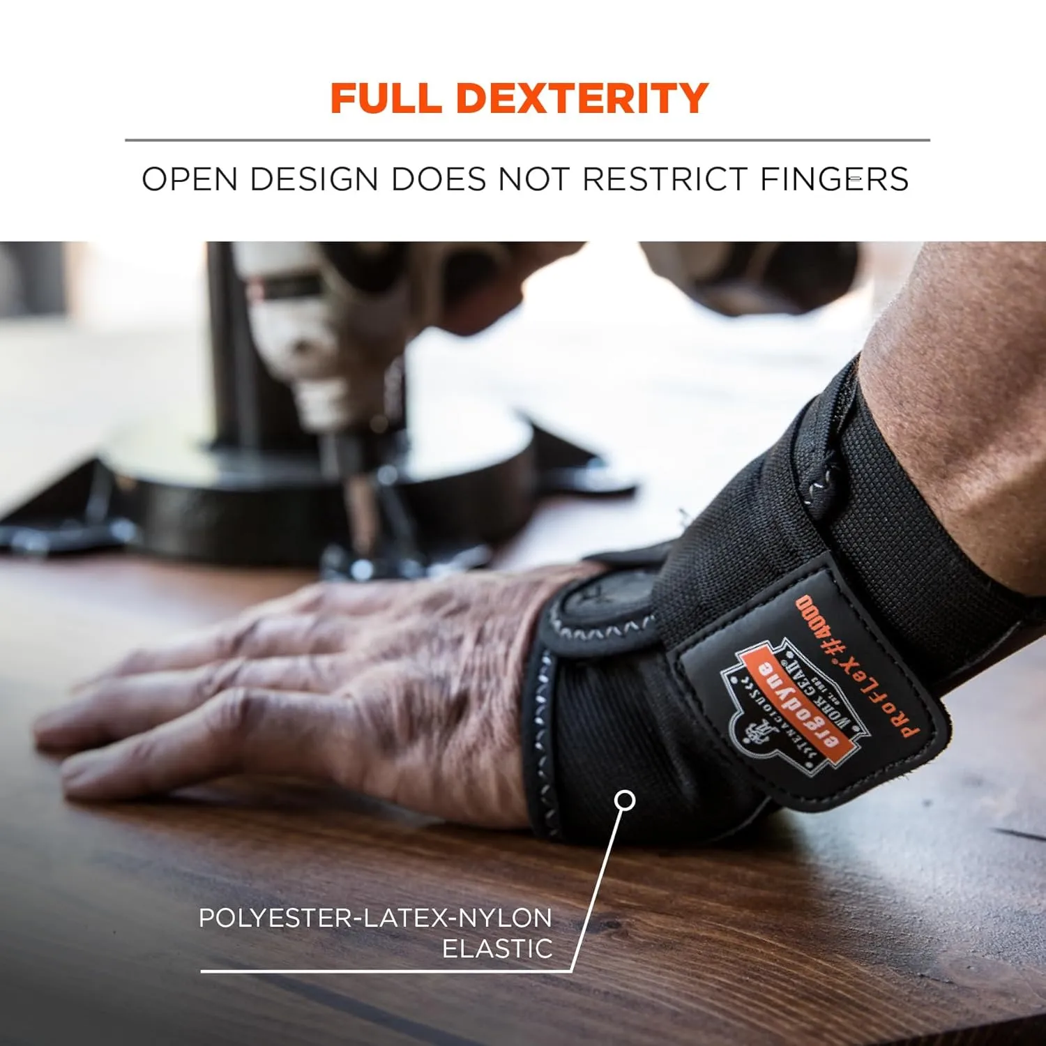 Ergodyne - 70008 ProFlex 4000 Single Strap Wrist Support, Black - X-Large, Right Hand