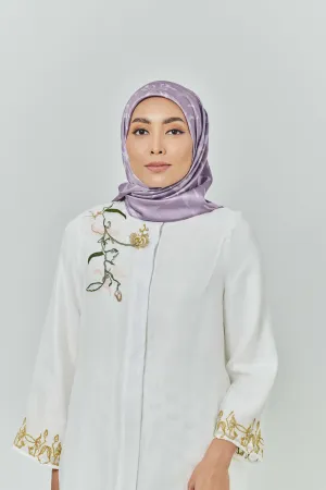 Hanna Purple Satin Square Scarf