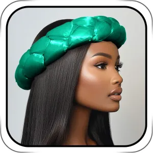 HeadWrap African Turban Hairband Pre-Tied Twisted Braid Headband with Matching Beanie Cap Headwrap Hat