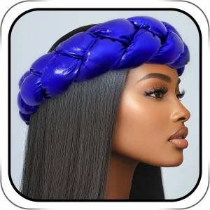 HeadWrap African Turban Hairband Pre-Tied Twisted Braid Headband with Matching Beanie Cap Headwrap Hat