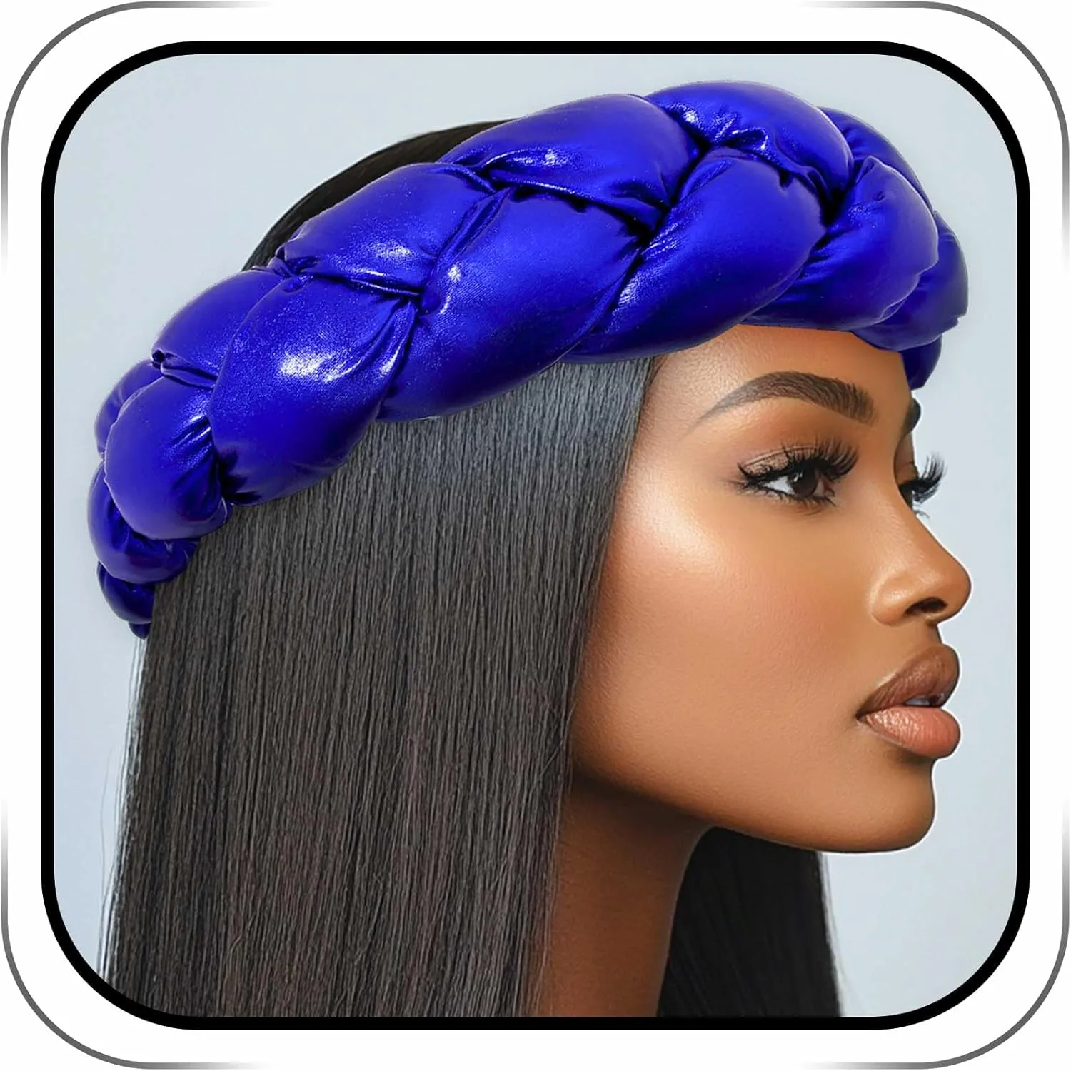 HeadWrap African Turban Hairband Pre-Tied Twisted Braid Headband with Matching Beanie Cap Headwrap Hat