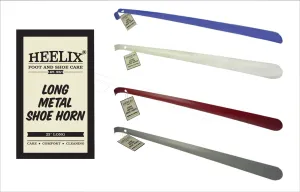 HEELIX 23" METAL SHOE HORN WITH HOOK GRIP