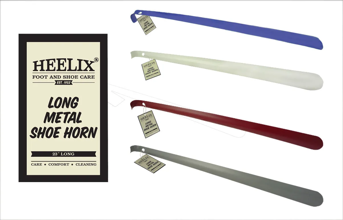 HEELIX 23" METAL SHOE HORN WITH HOOK GRIP
