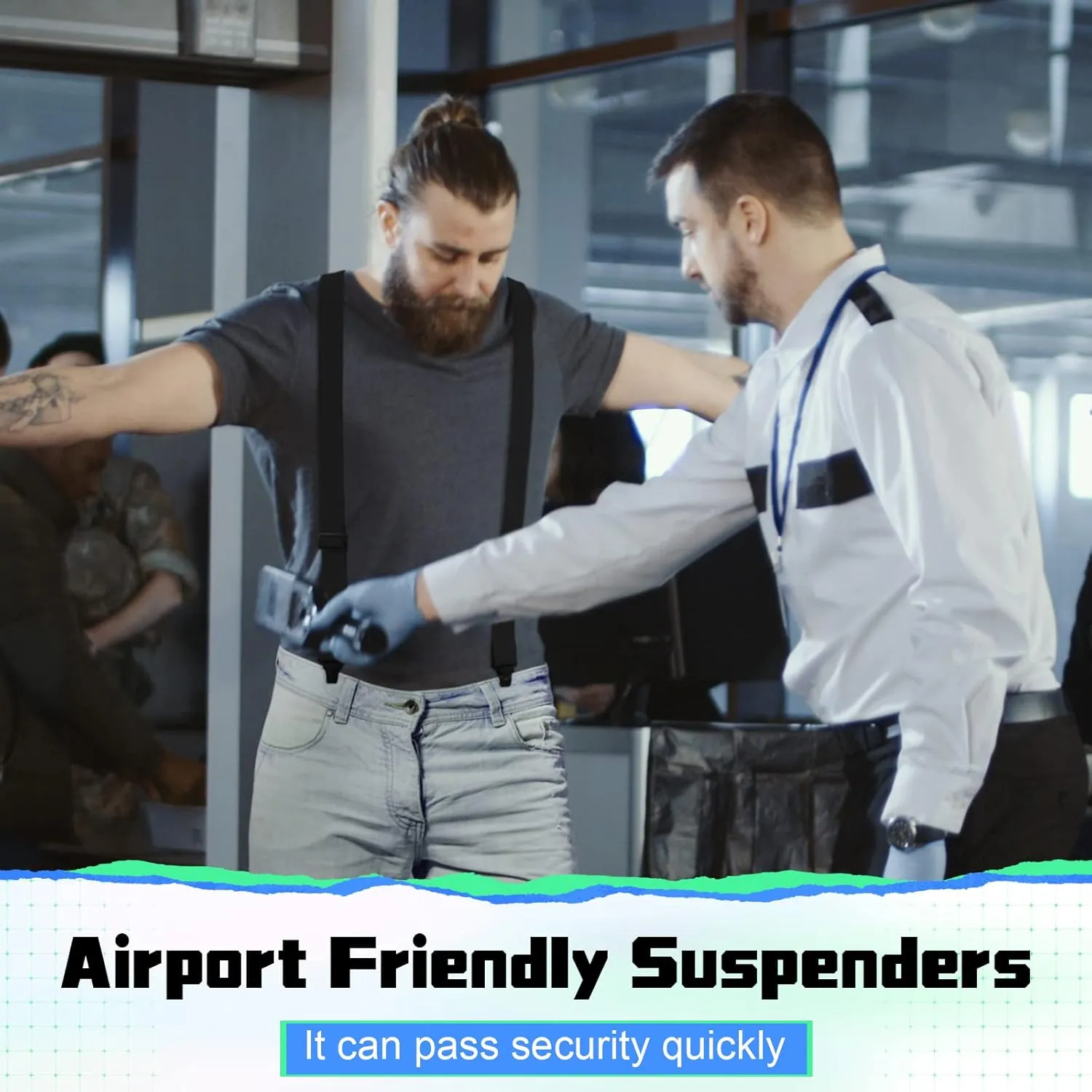 Jiuguva Men's Hidden Suspender Men Airport Friendly Hidden Straps Y Back Suspender Under Clothing Shirt Swimming
