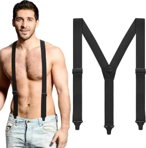 Jiuguva Men's Hidden Suspender Men Airport Friendly Hidden Straps Y Back Suspender Under Clothing Shirt Swimming