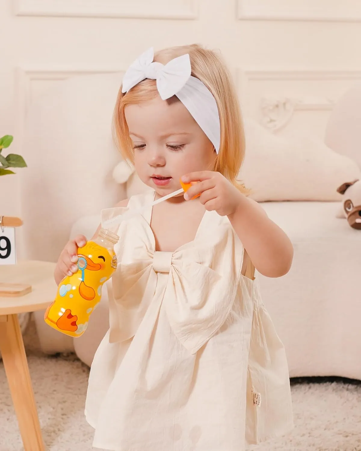 jollybows 12pcs Baby Nylon Headbands With Bow Elastic Hairband For Girls Newborn Infant Toddlers Kids Hair Accessories- Soft Light Color Set