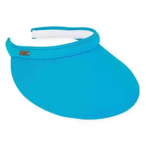 Large Bill Cotton Clip-On Sun Visor for Big Heads - Sun 'N' Sand Visor Hats
