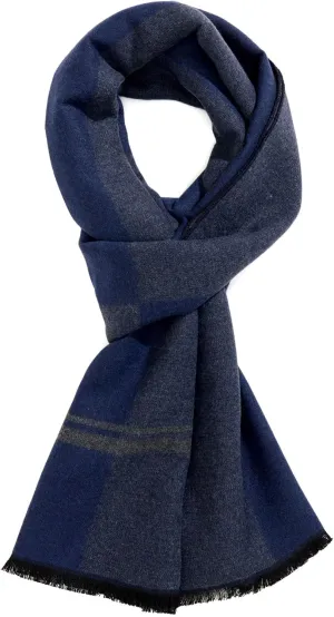 Men's Winter Warm Scarf Premium Cashmere Feel, Luxuriously Soft Long Plaid Pattern