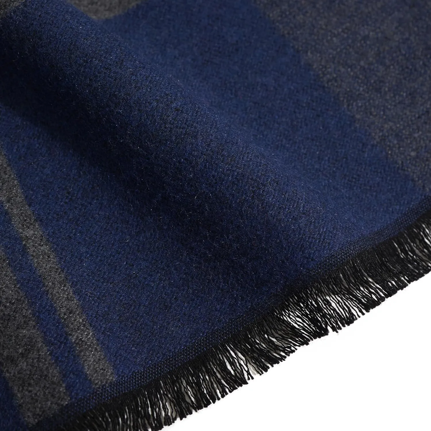 Men's Winter Warm Scarf Premium Cashmere Feel, Luxuriously Soft Long Plaid Pattern