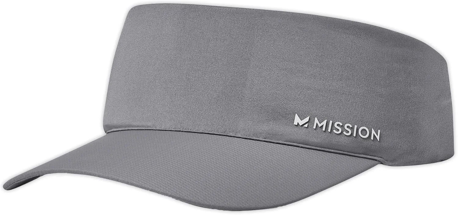 MISSION Cooling Stretchy Visor - Unisex Visor Hat for Men and Women, No Slip Band, UPF 50 Sun Protection Visor