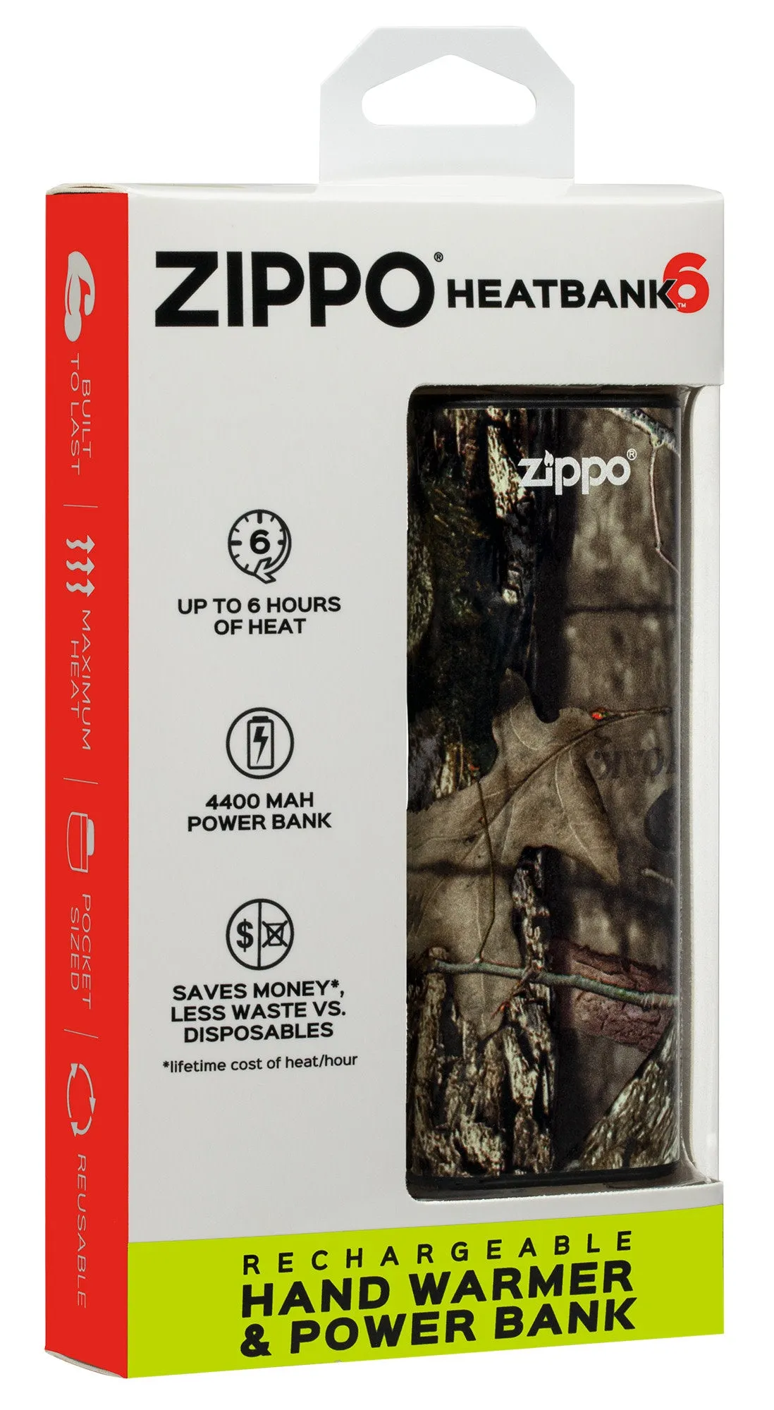 Mossy Oak<sup>®</sup> Break-Up Country<sup>®</sup> HeatBank<sup>®</sup> 6 Rechargeable Hand Warmer