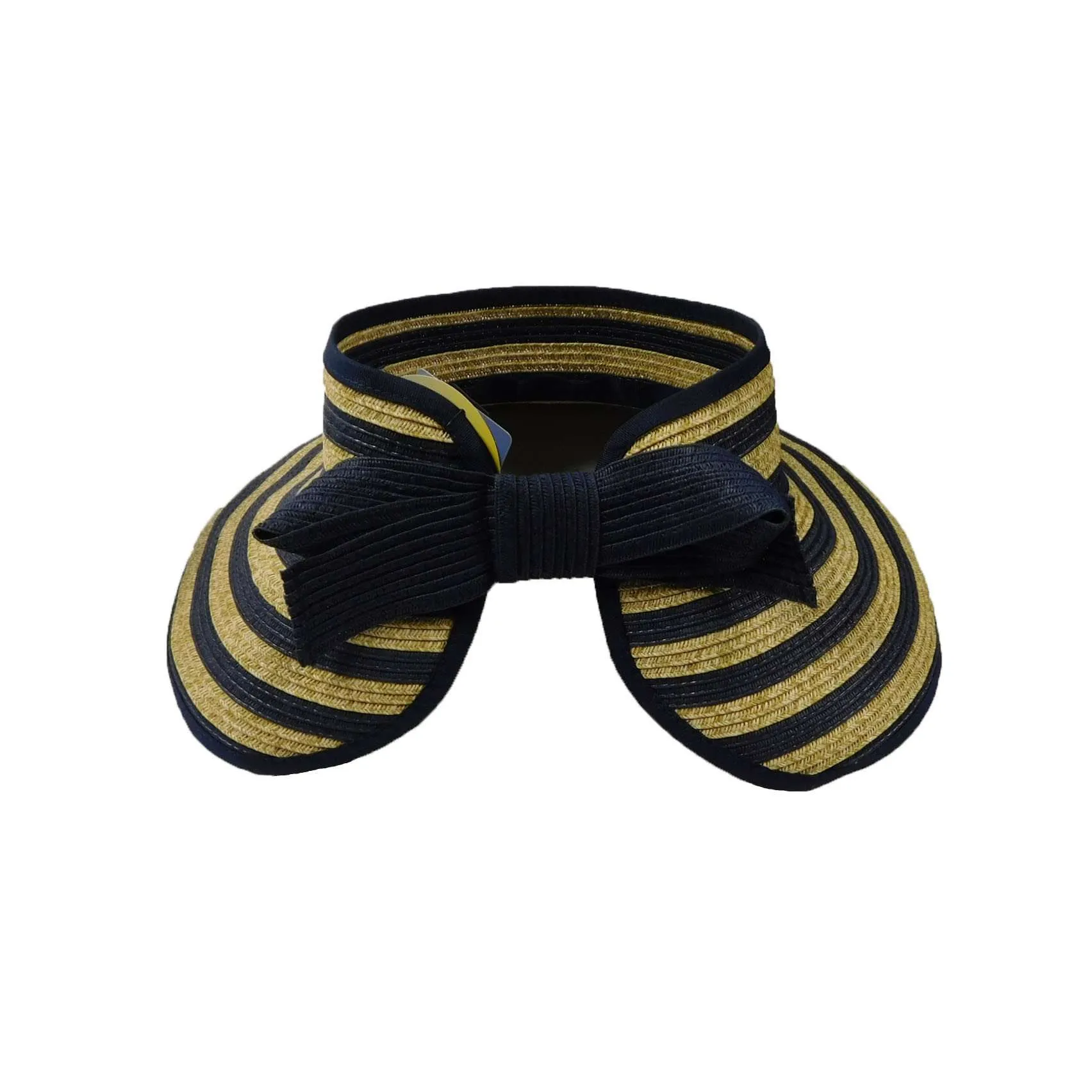 Nautical Stripe Roll Up Visor Hat - Boardwalk Style Hats