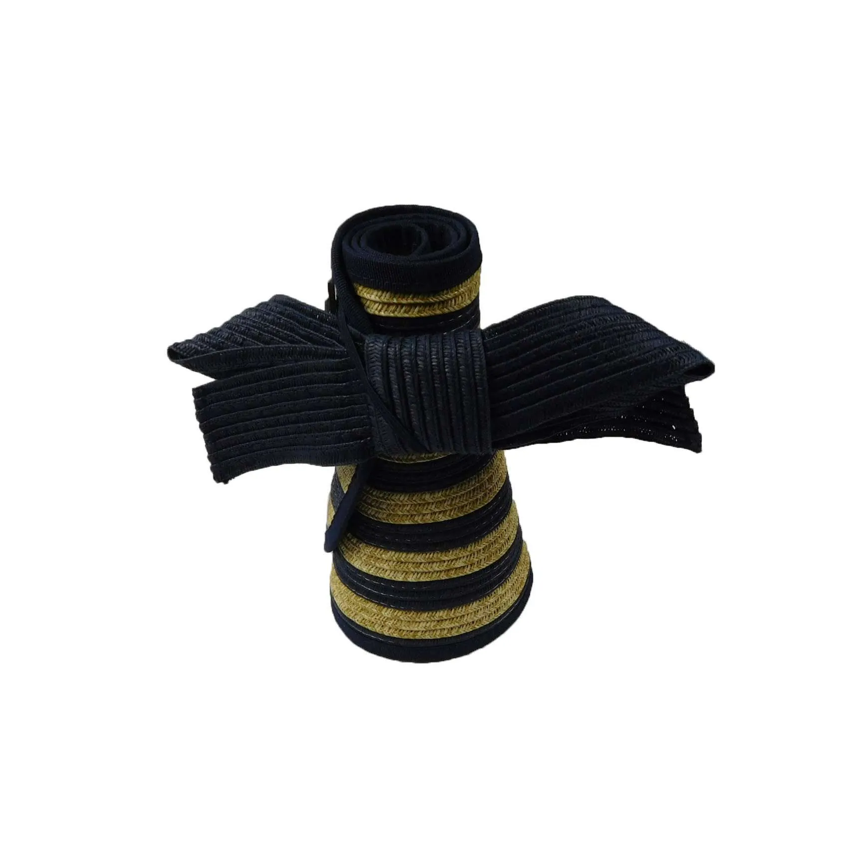 Nautical Stripe Roll Up Visor Hat - Boardwalk Style Hats