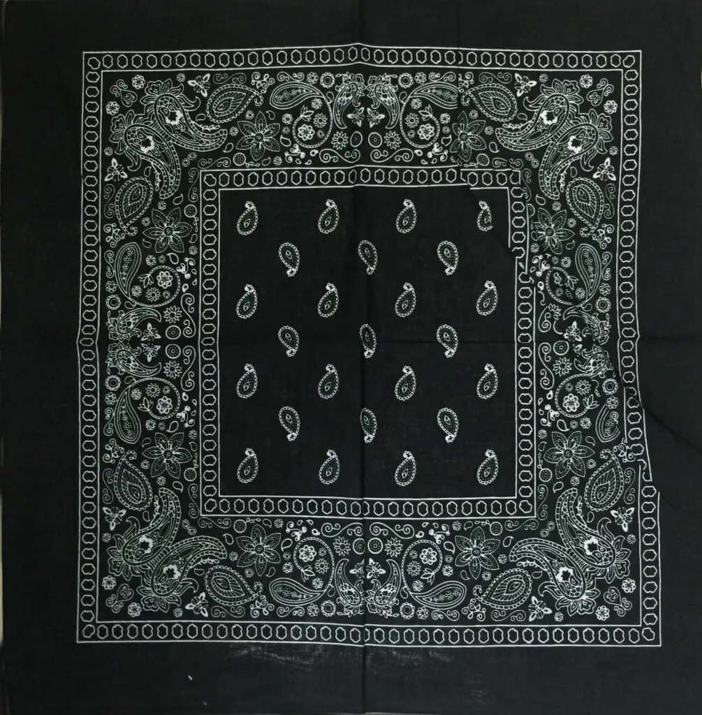 One Dozen/12pcs Bandanas 22X22 Inch 100% Cotton Novelty Double Sided Cowboy Bandana Party Favor Scarf Headband Handkerchiefs