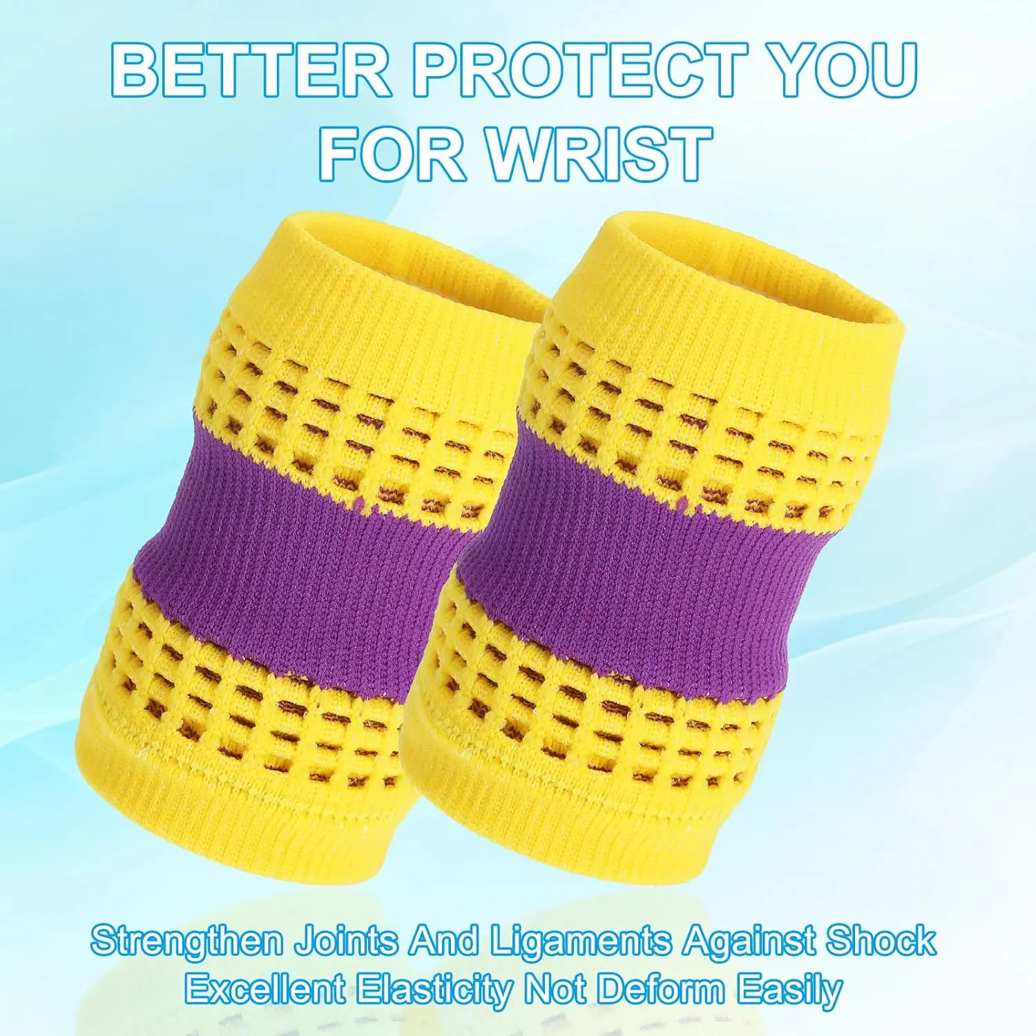 PATIKIL Sports Wristband Sweatbands for Men and Women, Breathable Nylon Tennis Wrist Bands Absorbent Sweat Band for Basketball Football Baseball Running Gym