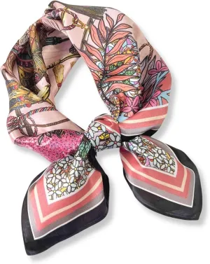 PoeticEHome 100% Pure Mulberry Silk Square Scarf 26"x26" Women Neckerchief Headscarf Gift Packed