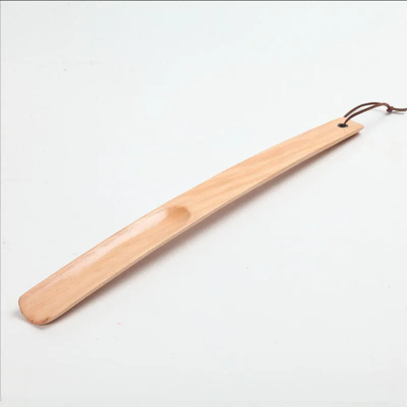 Premium Bamboo Wooden Shoe Horn With Long Handle