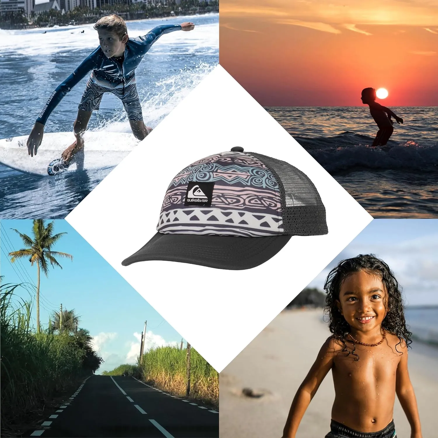 Quiksilver Boy's Emu Coop Snapback Trucker Hat Youth