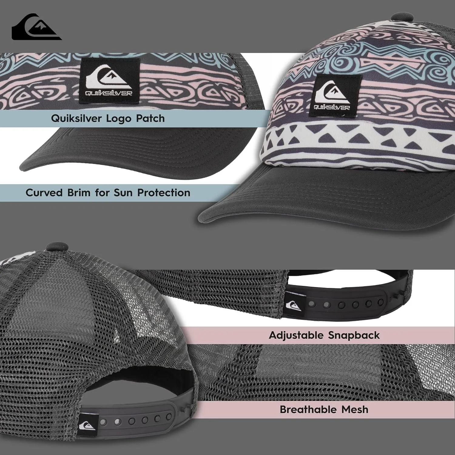 Quiksilver Boy's Emu Coop Snapback Trucker Hat Youth