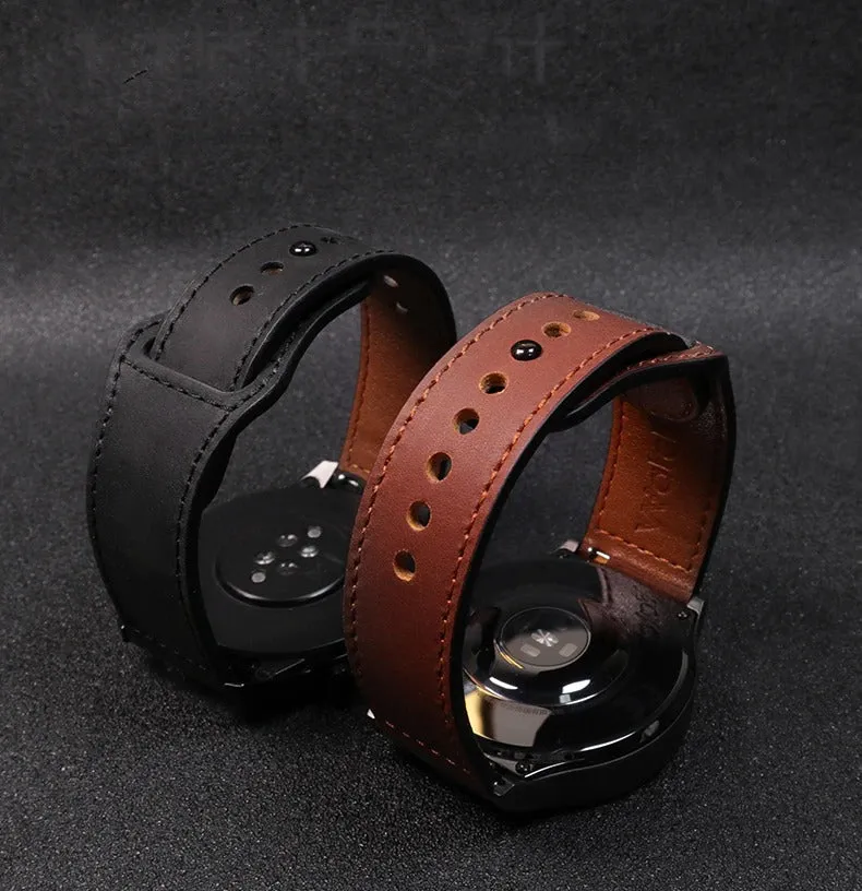 Samsung Galaxy Watch 4 40mm 44mm/Classic/Active 2 40mm 44mm/Galaxy Watch 3 41mm | Leather Wristband Strap | Pink