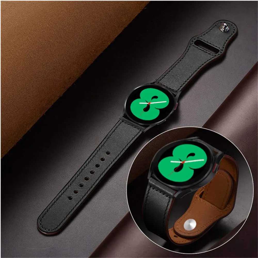 Samsung Galaxy Watch 4 40mm 44mm/Classic/Active 2 40mm 44mm/Galaxy Watch 3 41mm | Leather Wristband Strap | Pink