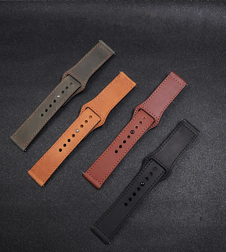 Samsung Galaxy Watch 4 40mm 44mm/Classic/Active 2 40mm 44mm/Galaxy Watch 3 41mm | Leather Wristband Strap | Pink