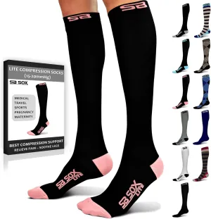 SB SOX Lite Compression Socks for Men & Women (15-20mmHg)  Best Compression Socks for Travel, Sports, and Daily Wear - XXL Sizes too!
