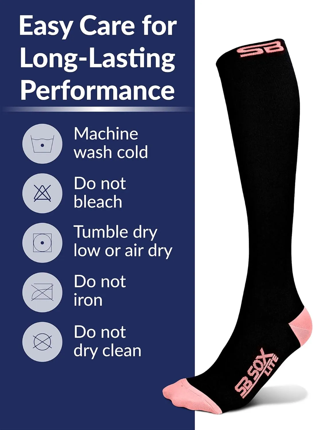 SB SOX Lite Compression Socks for Men & Women (15-20mmHg)  Best Compression Socks for Travel, Sports, and Daily Wear - XXL Sizes too!