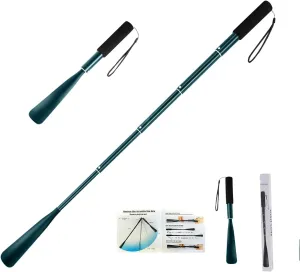 Shoe Horn,14.5"-37" Retractable Aluminum Shoe Horn Long Handle for Seniors,Men,Women and Kids