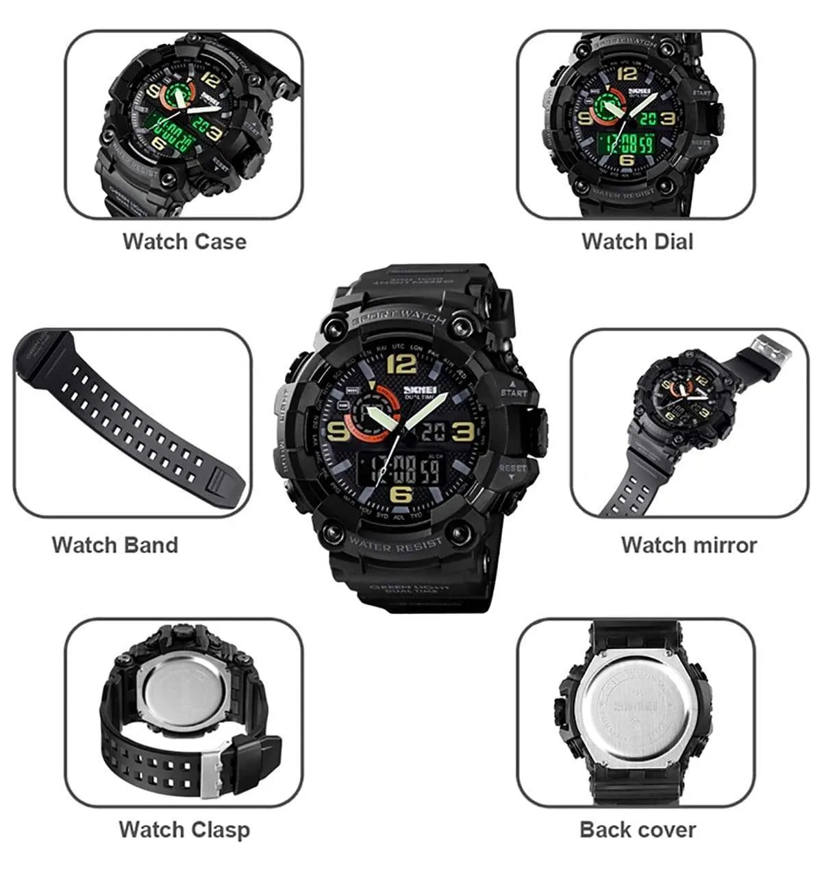 Skmei 1520 Original Analog Digital Multifunction watch for Men