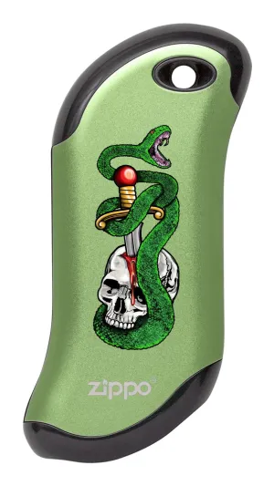 Skull, Snake, & Dagger: HeatBank<sup>®</sup> 9s Rechargeable Hand Warmer